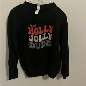Rabbit Skins Black 'Holly Jolly Dude' Sweatshirt